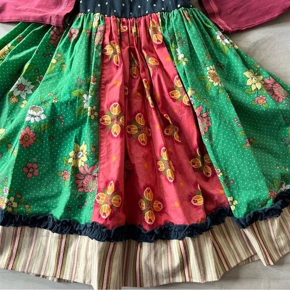 Matilda Jane Floral Tank Dress & Burgundy Shirt - Picture 4 of 4